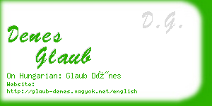 denes glaub business card